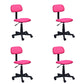Mid-back Office Chair Sponge Cushion with/without Arm Chair for Office Pink 4 Piece Set Clearhalo 'furn' 'furn_office_chair' 'Furniture' 'furniture_office_chair' 'Office Chairs' 'Office Furniture' 'office_chair' 5011360