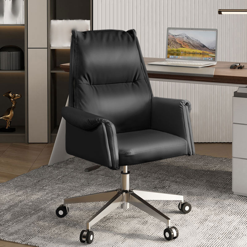 Metal Frame Contemporary Style Office Chair Ergonomic Task Chair Black Clearhalo 'furn' 'furn_office_chair' 'Furniture' 'furniture_office_chair' 'Office Chairs' 'Office Furniture' 'office_chair' 5011366