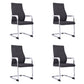 Modern Style Task Chair Mesh Office Chair with Fixed Arms for Home Office Dark Gray 4 Piece Set Clearhalo 'furn' 'furn_office_chair' 'Furniture' 'furniture_office_chair' 'Office Chairs' 'Office Furniture' 'office_chair' 5011434