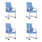 Modern Style Task Chair Mesh Office Chair with Fixed Arms for Home Office Light Blue 4 Piece Set Clearhalo 'furn' 'furn_office_chair' 'Furniture' 'furniture_office_chair' 'Office Chairs' 'Office Furniture' 'office_chair' 5011436