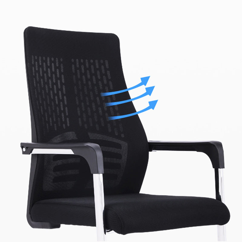 Modern Style Task Chair Mesh Office Chair with Fixed Arms for Home Office Clearhalo 'furn' 'furn_office_chair' 'Furniture' 'furniture_office_chair' 'Office Chairs' 'Office Furniture' 'office_chair' 5011439