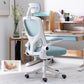 High Back Office Chair with Sponge Cushion Adjustable Arm Office Chair for Office White-Blue With Headrest Clearhalo 'furn' 'furn_office_chair' 'Furniture' 'furniture_office_chair' 'Office Chairs' 'Office Furniture' 'office_chair' 5011454
