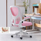 High Back Office Chair with Sponge Cushion Adjustable Arm Office Chair for Office White-Pink Without Headrest Clearhalo 'furn' 'furn_office_chair' 'Furniture' 'furniture_office_chair' 'Office Chairs' 'Office Furniture' 'office_chair' 5011465