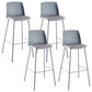 Nordic Bar-stool Plastic Counter Bar Stool with Metal Legs for Home Blue 4 Piece Set Clearhalo 'Bar Furniture' 'Bar Stools' 'bar_stools' 'furn' 'furn_bar_stools' 'Furniture' 'furniture_bar_stools' 'Kitchen & Dining Furniture' 5011511