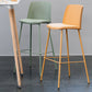 Nordic Bar-stool Plastic Counter Bar Stool with Metal Legs for Home Clearhalo 'Bar Furniture' 'Bar Stools' 'bar_stools' 'furn' 'furn_bar_stools' 'Furniture' 'furniture_bar_stools' 'Kitchen & Dining Furniture' 5011512