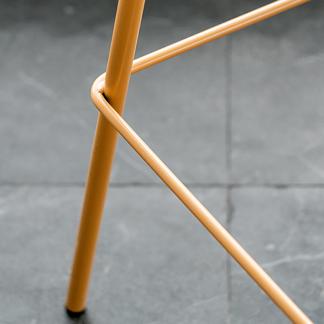 Nordic Bar-stool Plastic Counter Bar Stool with Metal Legs for Home Clearhalo 'Bar Furniture' 'Bar Stools' 'bar_stools' 'furn' 'furn_bar_stools' 'Furniture' 'furniture_bar_stools' 'Kitchen & Dining Furniture' 5011523