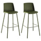 Nordic Bar-stool Plastic Counter Bar Stool with Metal Legs for Home Army Green 2 Piece Set Clearhalo 'Bar Furniture' 'Bar Stools' 'bar_stools' 'furn' 'furn_bar_stools' 'Furniture' 'furniture_bar_stools' 'Kitchen & Dining Furniture' 5011524