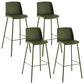 Nordic Bar-stool Plastic Counter Bar Stool with Metal Legs for Home Army Green 4 Piece Set Clearhalo 'Bar Furniture' 'Bar Stools' 'bar_stools' 'furn' 'furn_bar_stools' 'Furniture' 'furniture_bar_stools' 'Kitchen & Dining Furniture' 5011527
