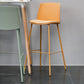 Nordic Bar-stool Plastic Counter Bar Stool with Metal Legs for Home Clearhalo 'Bar Furniture' 'Bar Stools' 'bar_stools' 'furn' 'furn_bar_stools' 'Furniture' 'furniture_bar_stools' 'Kitchen & Dining Furniture' 5011528