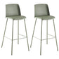 Nordic Bar-stool Plastic Counter Bar Stool with Metal Legs for Home Green 2 Piece Set Clearhalo 'Bar Furniture' 'Bar Stools' 'bar_stools' 'furn' 'furn_bar_stools' 'Furniture' 'furniture_bar_stools' 'Kitchen & Dining Furniture' 5011536