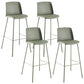 Nordic Bar-stool Plastic Counter Bar Stool with Metal Legs for Home Green 4 Piece Set Clearhalo 'Bar Furniture' 'Bar Stools' 'bar_stools' 'furn' 'furn_bar_stools' 'Furniture' 'furniture_bar_stools' 'Kitchen & Dining Furniture' 5011537