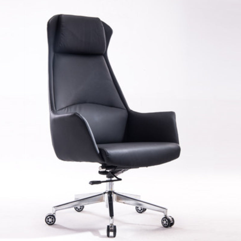 Modern Computer Task Chair Height-adjustable Office Chair with Upholstered Black Clearhalo 'furn' 'furn_office_chair' 'Furniture' 'furniture_office_chair' 'Office Chairs' 'Office Furniture' 'office_chair' 5011587