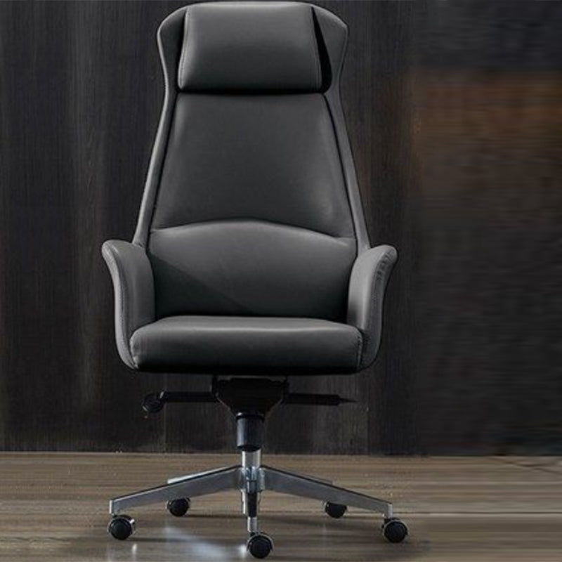 Modern Computer Task Chair Height-adjustable Office Chair with Upholstered Grey Clearhalo 'furn' 'furn_office_chair' 'Furniture' 'furniture_office_chair' 'Office Chairs' 'Office Furniture' 'office_chair' 5011588