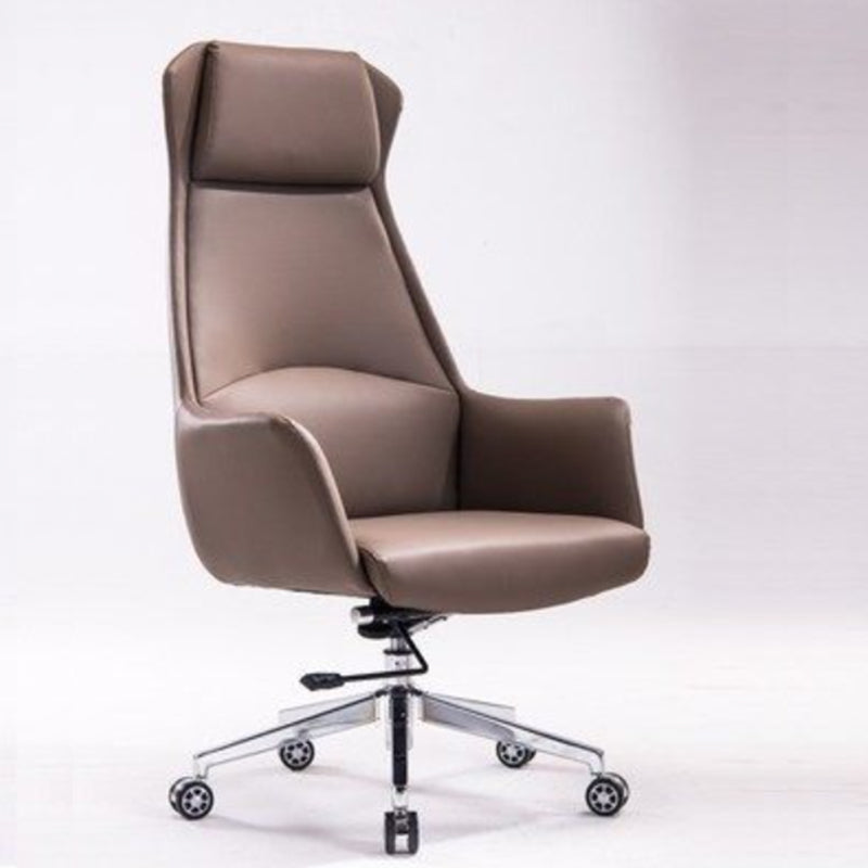 Modern Computer Task Chair Height-adjustable Office Chair with Upholstered Khaki Clearhalo 'furn' 'furn_office_chair' 'Furniture' 'furniture_office_chair' 'Office Chairs' 'Office Furniture' 'office_chair' 5011600
