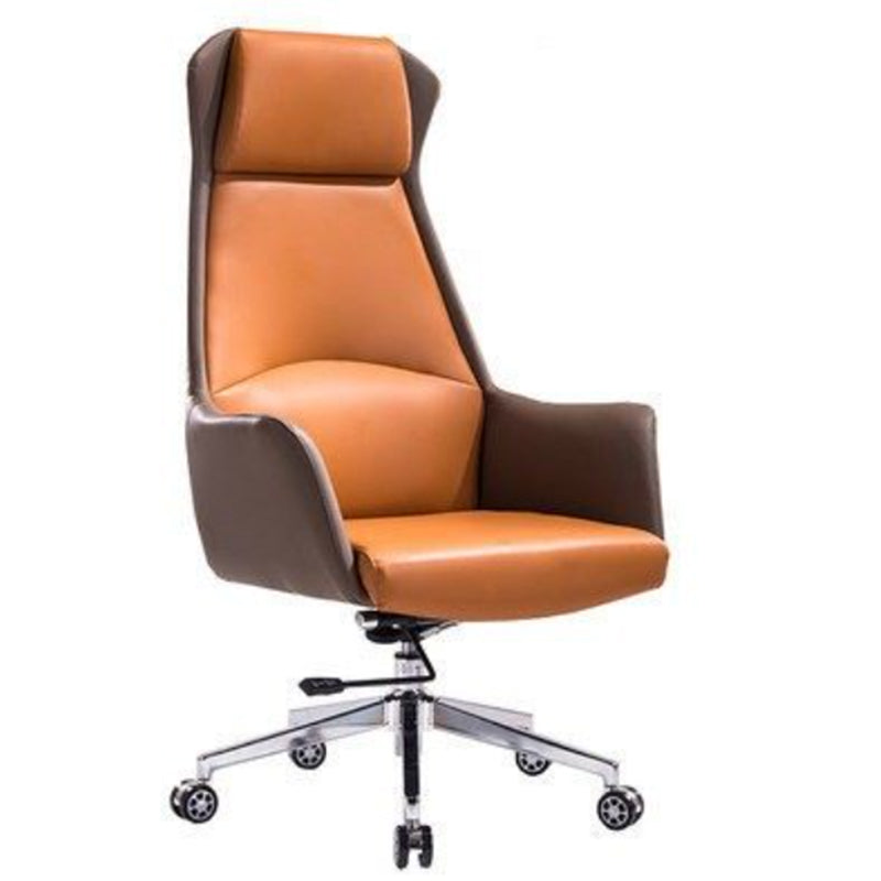 Modern Computer Task Chair Height-adjustable Office Chair with Upholstered Orange Clearhalo 'furn' 'furn_office_chair' 'Furniture' 'furniture_office_chair' 'Office Chairs' 'Office Furniture' 'office_chair' 5011602