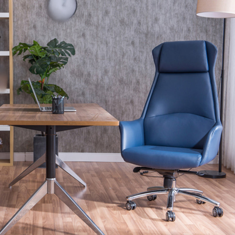 Modern Computer Task Chair Height-adjustable Office Chair with Upholstered Clearhalo 'furn' 'furn_office_chair' 'Furniture' 'furniture_office_chair' 'Office Chairs' 'Office Furniture' 'office_chair' 5011605