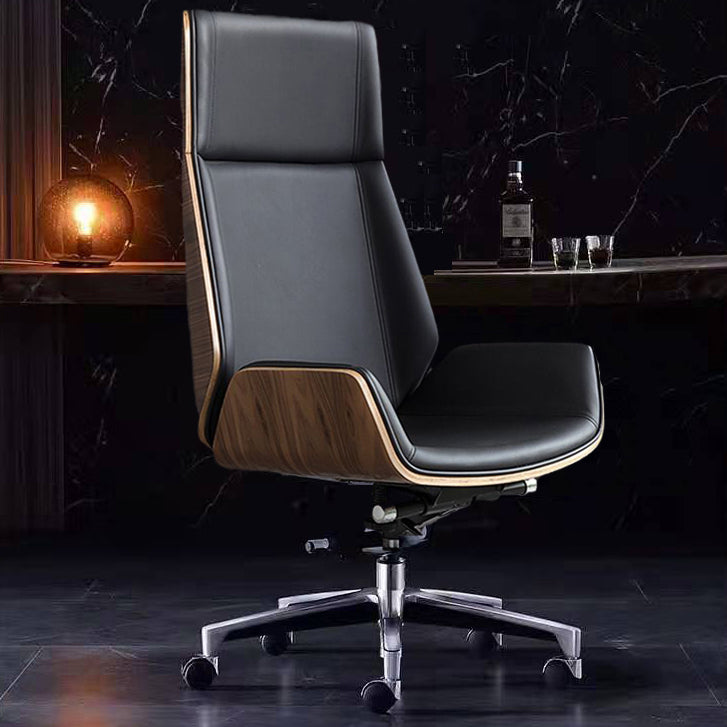Executive Ergonomic Desk Chair Silver Metal Frame Modern Office Chair Clearhalo 'furn' 'furn_office_chair' 'Furniture' 'furniture_office_chair' 'Office Chairs' 'Office Furniture' 'office_chair' 5011729