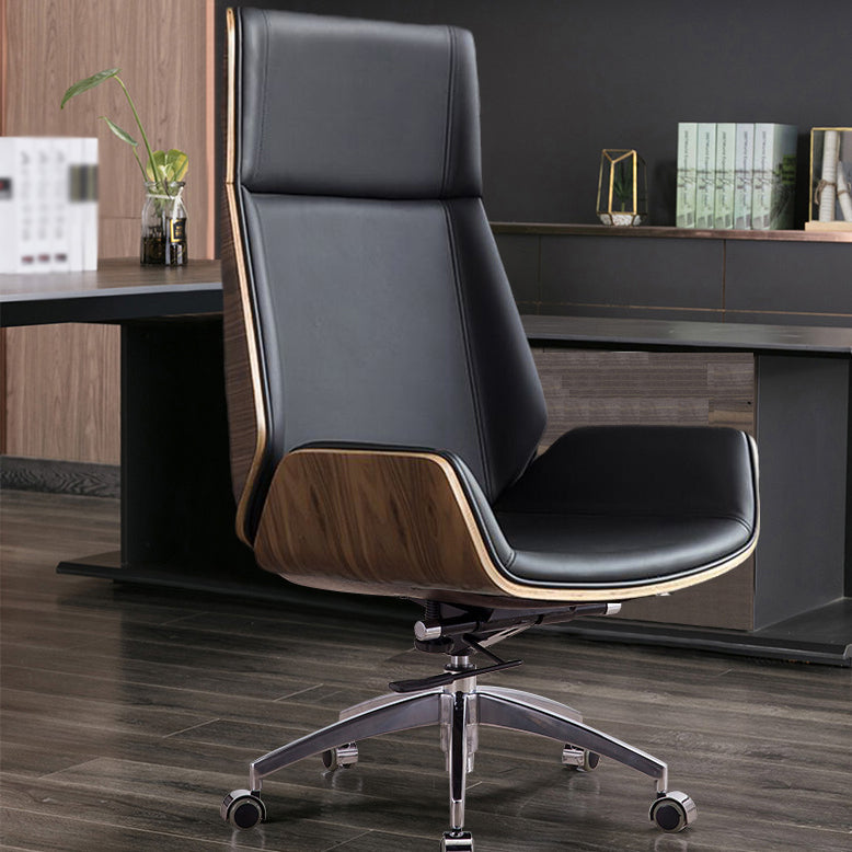 Executive Ergonomic Desk Chair Silver Metal Frame Modern Office Chair Clearhalo 'furn' 'furn_office_chair' 'Furniture' 'furniture_office_chair' 'Office Chairs' 'Office Furniture' 'office_chair' 5011749