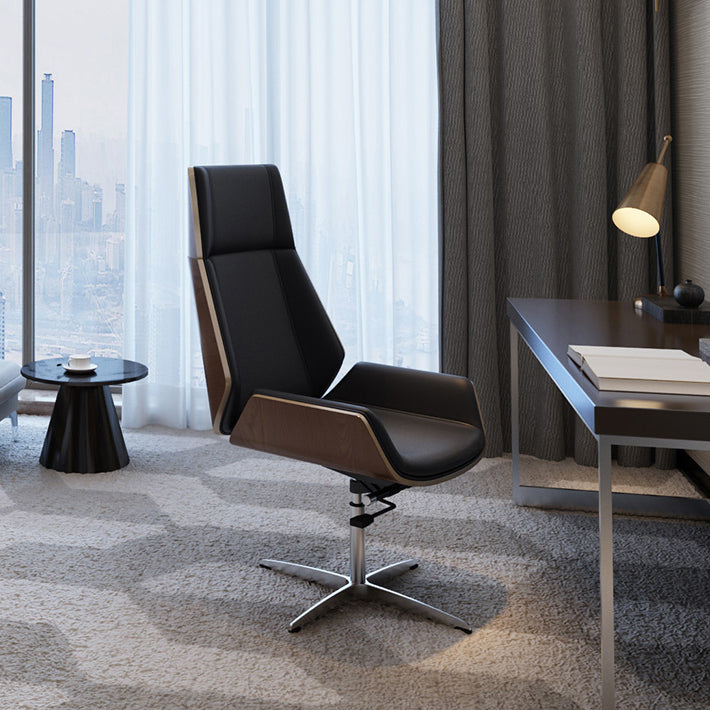 Executive Ergonomic Desk Chair Silver Metal Frame Modern Office Chair Clearhalo 'furn' 'furn_office_chair' 'Furniture' 'furniture_office_chair' 'Office Chairs' 'Office Furniture' 'office_chair' 5011752