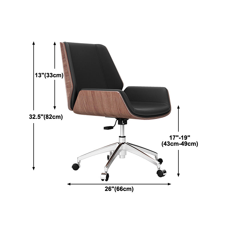 Executive Ergonomic Desk Chair Silver Metal Frame Modern Office Chair Clearhalo 'furn' 'furn_office_chair' 'Furniture' 'furniture_office_chair' 'Office Chairs' 'Office Furniture' 'office_chair' 5011762