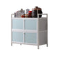 Metal Kitchen Dining Server Contemporary White Dining Server with Glass Doors Clearhalo 'buffet_sideboard' 'Buffets & Sideboards' 'furn' 'furn_buffet_sideboard' 'Furniture' 'furniture_buffet_sideboard' 'Kitchen & Dining Furniture' 5011764