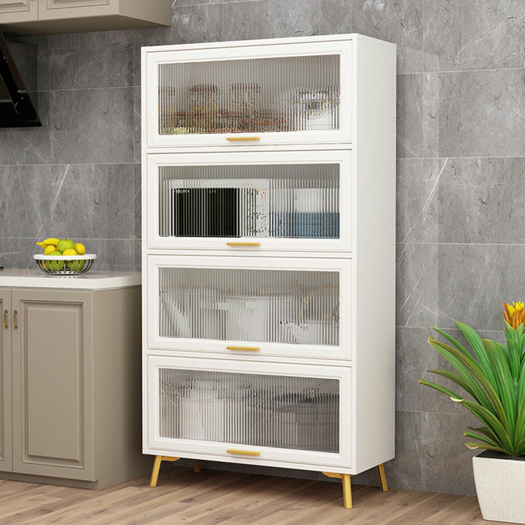 Contemporary Kitchen Dining Server Manufactured Wood Dining Server with Glass Doors Clearhalo 'buffet_sideboard' 'Buffets & Sideboards' 'Furniture' 'furniture_buffet_sideboard' 'Kitchen & Dining Furniture' 5011782