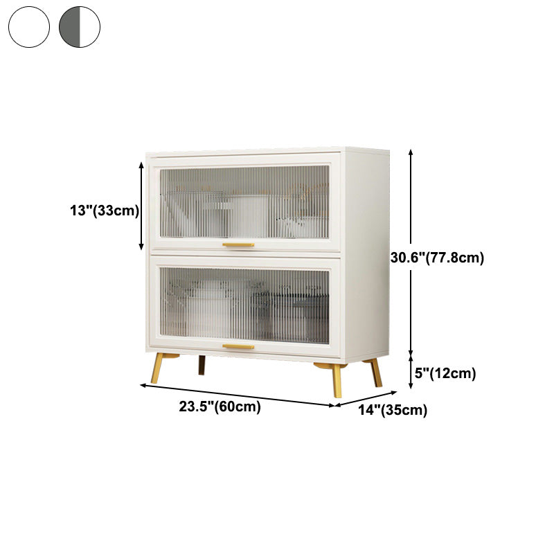 Contemporary Kitchen Dining Server Manufactured Wood Dining Server with Glass Doors Clearhalo 'buffet_sideboard' 'Buffets & Sideboards' 'Furniture' 'furniture_buffet_sideboard' 'Kitchen & Dining Furniture' 5011807