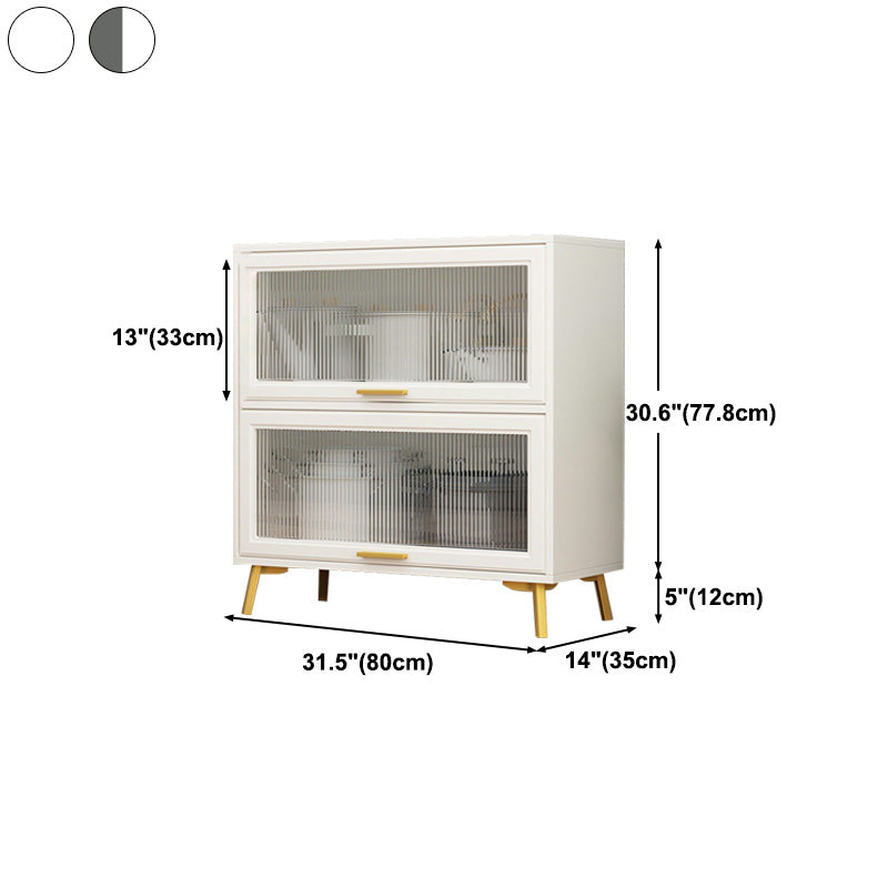 Contemporary Kitchen Dining Server Manufactured Wood Dining Server with Glass Doors Clearhalo 'buffet_sideboard' 'Buffets & Sideboards' 'Furniture' 'furniture_buffet_sideboard' 'Kitchen & Dining Furniture' 5011810