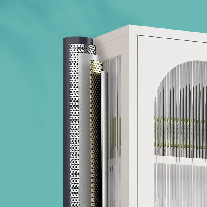 Contemporary Iron Dining Server Glass Doors Living Room Cabinets Clearhalo 'buffet_sideboard' 'Buffets & Sideboards' 'furn' 'furn_buffet_sideboard' 'Furniture' 'furniture_buffet_sideboard' 'Kitchen & Dining Furniture' 5011830