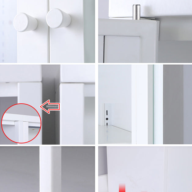 Contemporary Iron Dining Server Glass Doors Living Room Cabinets Clearhalo 'buffet_sideboard' 'Buffets & Sideboards' 'furn' 'furn_buffet_sideboard' 'Furniture' 'furniture_buffet_sideboard' 'Kitchen & Dining Furniture' 5011833