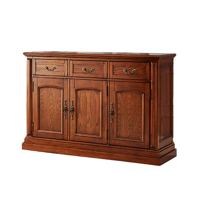 Contemporary Ash Wood Sideboard Kitchen Sideboard with Door and Drawer Cherry Wood Clearhalo 'buffet_sideboard' 'Buffets & Sideboards' 'furn' 'furn_buffet_sideboard' 'Furniture' 'furniture_buffet_sideboard' 'Kitchen & Dining Furniture' 5011850