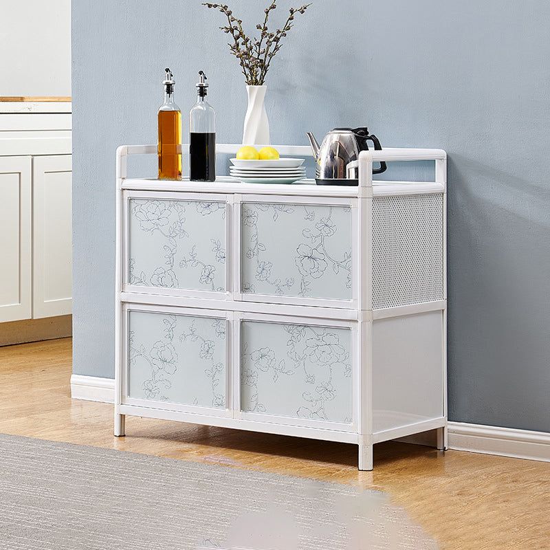 Contemporary Modern Glass Doors Sideboard Dining Room Sideboard 31"L x 17"W x 31"H Clearhalo 'buffet_sideboard' 'Buffets & Sideboards' 'furn' 'furn_buffet_sideboard' 'Furniture' 'furniture_buffet_sideboard' 'Kitchen & Dining Furniture' 5011874