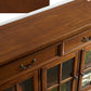 Brown Ash Wood Dining Server Contemporary Dining Server with Doors and Drawers Clearhalo 'buffet_sideboard' 'Buffets & Sideboards' 'furn' 'furn_buffet_sideboard' 'Furniture' 'furniture_buffet_sideboard' 'Kitchen & Dining Furniture' 5011901