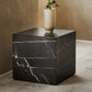 Contemporary Style Side Table Stone Block End Table for Living Room 16"L x 16"W x 16"H Black Clearhalo 'Coffee & Accent Tables' 'End & Side Tables' 'end_side_table' 'end_side_tables' 'furn' 'furn_end_side_tables' 'Furniture' 'furniture_end_side_table' 'Living Room Furniture' 5012005