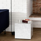 Contemporary Style Side Table Stone Block End Table for Living Room 16"L x 16"W x 16"H White Clearhalo 'Coffee & Accent Tables' 'End & Side Tables' 'end_side_table' 'end_side_tables' 'furn' 'furn_end_side_tables' 'Furniture' 'furniture_end_side_table' 'Living Room Furniture' 5012020