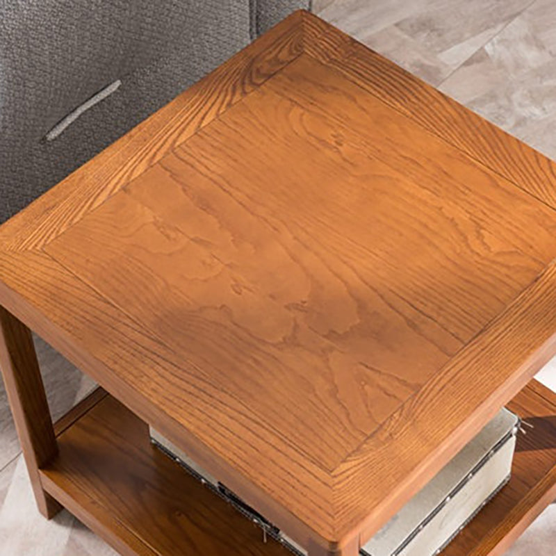 Modern Wood Side Table with no Wheels and Drawers for Living Room Clearhalo 'Coffee & Accent Tables' 'End & Side Tables' 'end_side_table' 'end_side_tables' 'furn' 'furn_end_side_tables' 'Furniture' 'furniture_end_side_table' 'Living Room Furniture' 5012060