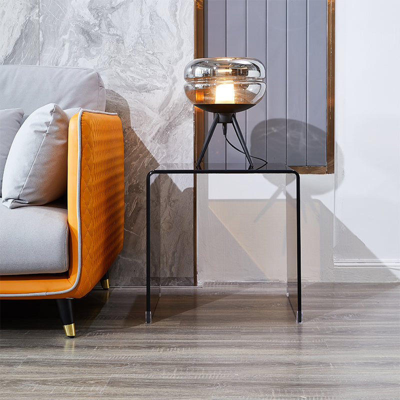 Contemporary Transparent Side Table Novelty Small Glass End Table for Home Clearhalo 'Coffee & Accent Tables' 'End & Side Tables' 'end_side_table' 'end_side_tables' 'furn' 'furn_end_side_tables' 'Furniture' 'furniture_end_side_table' 'Living Room Furniture' 5012151