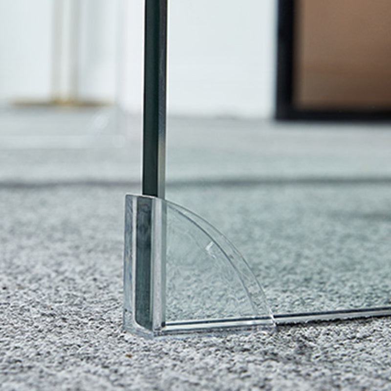 Contemporary Transparent Side Table Novelty Small Glass End Table for Home Clearhalo 'Coffee & Accent Tables' 'End & Side Tables' 'end_side_table' 'end_side_tables' 'furn' 'furn_end_side_tables' 'Furniture' 'furniture_end_side_table' 'Living Room Furniture' 5012156