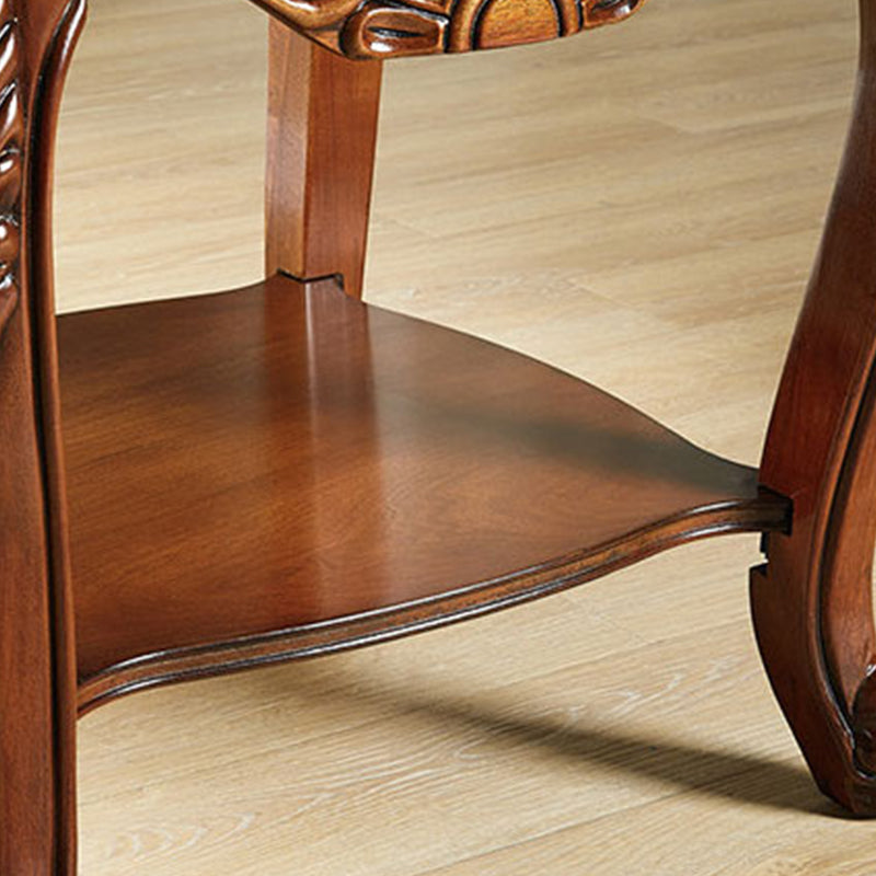 Brown Rubber Wood Side Table, Traditional Rectangular End Table Clearhalo 'Coffee & Accent Tables' 'End & Side Tables' 'end_side_table' 'end_side_tables' 'furn' 'furn_end_side_tables' 'Furniture' 'furniture_end_side_table' 'Living Room Furniture' 5012172