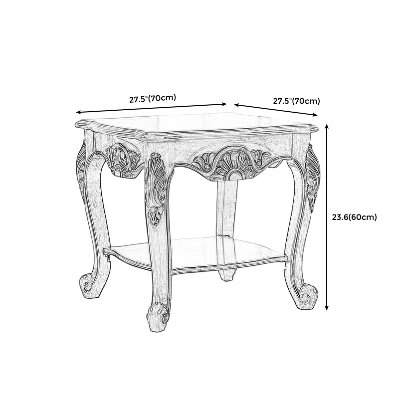 Brown Rubber Wood Side Table, Traditional Rectangular End Table Clearhalo 'Coffee & Accent Tables' 'End & Side Tables' 'end_side_table' 'end_side_tables' 'furn' 'furn_end_side_tables' 'Furniture' 'furniture_end_side_table' 'Living Room Furniture' 5012178