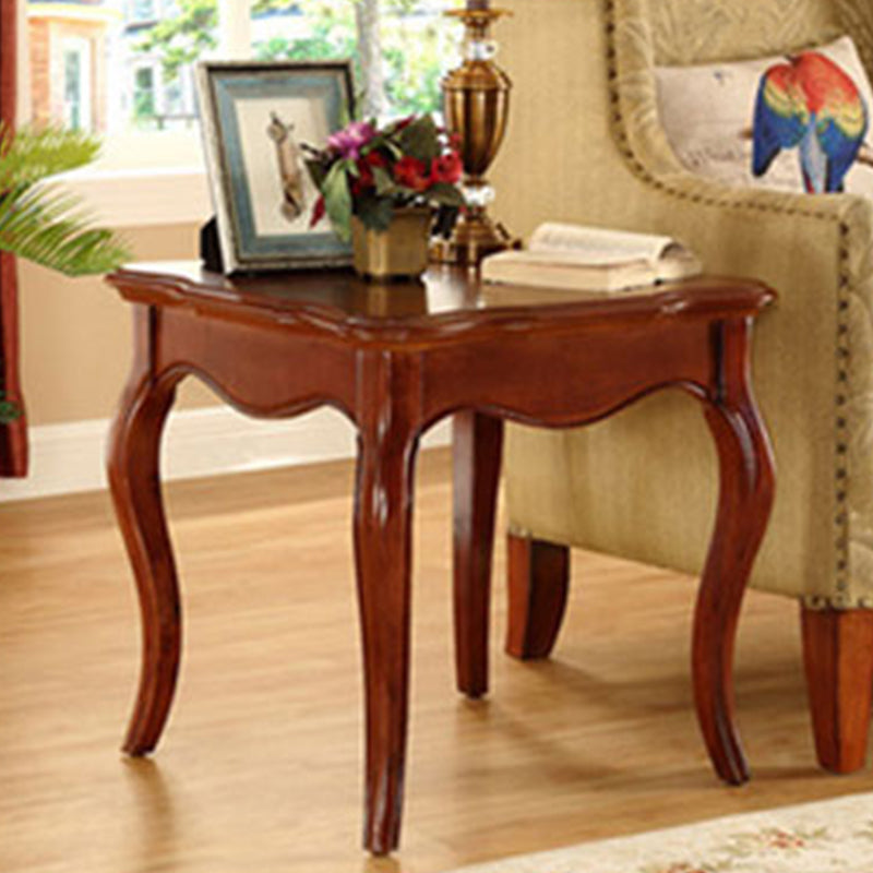 Traditional Square End Table 4 Legs Sofa Side End Table for Living Room Brown Shelves Not Included Clearhalo 'Coffee & Accent Tables' 'End & Side Tables' 'end_side_table' 'end_side_tables' 'furn' 'furn_end_side_tables' 'Furniture' 'furniture_end_side_table' 'Living Room Furniture' 5012185