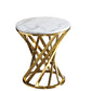 Round Stone Top Side End Table Frame Sofa Side End Table for Living Room Pedestal Gold Clearhalo 'Coffee & Accent Tables' 'End & Side Tables' 'end_side_table' 'end_side_tables' 'furn' 'furn_end_side_tables' 'Furniture' 'furniture_end_side_table' 'Living Room Furniture' 5012236