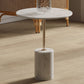 Round Stone Top Side End Table Frame Sofa Side End Table for Living Room Pedestal White Clearhalo 'Coffee & Accent Tables' 'End & Side Tables' 'end_side_table' 'end_side_tables' 'furn' 'furn_end_side_tables' 'Furniture' 'furniture_end_side_table' 'Living Room Furniture' 5012242