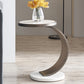 Marble Top End Table C Shape Sofa Side End Table for Living Room Clearhalo 'Coffee & Accent Tables' 'End & Side Tables' 'end_side_table' 'end_side_tables' 'furn' 'furn_end_side_tables' 'Furniture' 'furniture_end_side_table' 'Living Room Furniture' 5012297