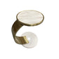 Marble Top End Table C Shape Sofa Side End Table for Living Room 14"L x 14"W x 20"H Gold Clearhalo 'Coffee & Accent Tables' 'End & Side Tables' 'end_side_table' 'end_side_tables' 'furn' 'furn_end_side_tables' 'Furniture' 'furniture_end_side_table' 'Living Room Furniture' 5012298