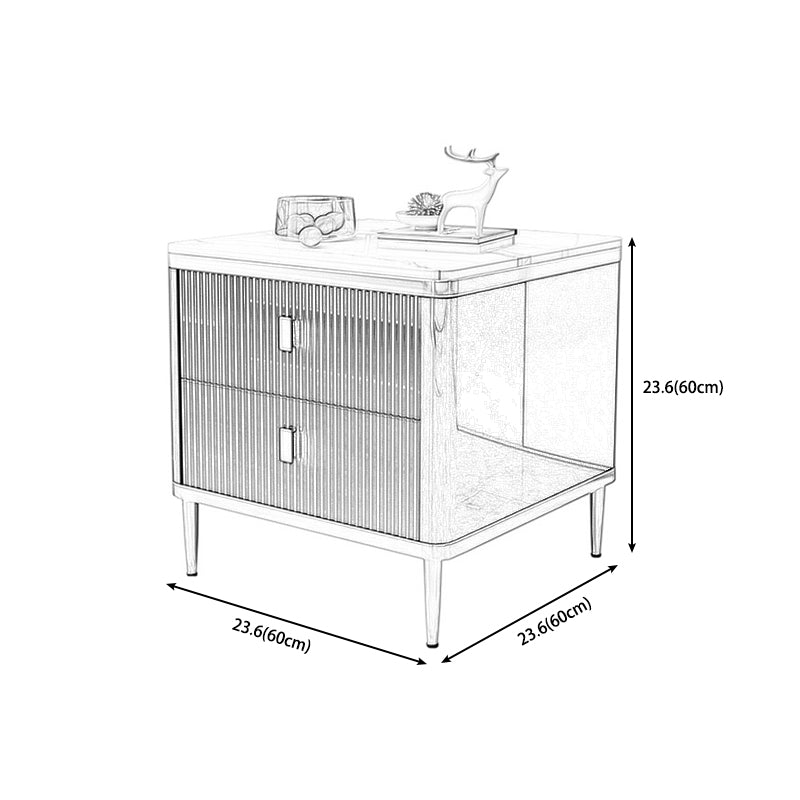 Gorgeous Wood Four-Leg Side Table with Two Drawers for Living Room Clearhalo 'Coffee & Accent Tables' 'End & Side Tables' 'end_side_table' 'end_side_tables' 'furn' 'furn_end_side_tables' 'Furniture' 'furniture_end_side_table' 'Living Room Furniture' 5012330
