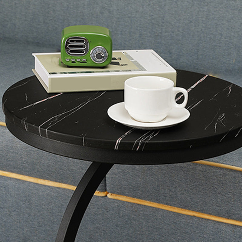 Mid-Century Round End Table,Abstract Solid Wood Gloss End Table C Side Table Clearhalo 'Coffee & Accent Tables' 'End & Side Tables' 'end_side_table' 'end_side_tables' 'furn' 'furn_end_side_tables' 'Furniture' 'furniture_end_side_table' 'Living Room Furniture' 5012382