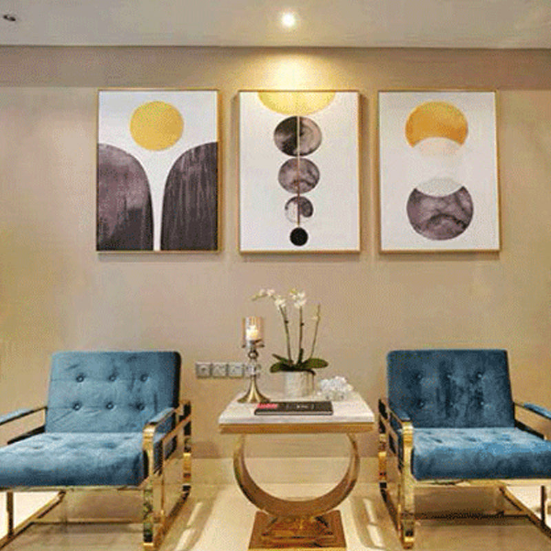 Mid-Century Modern Sofa End Table Abstract Stone Top End Table for Living Room Clearhalo 'Coffee & Accent Tables' 'End & Side Tables' 'end_side_table' 'end_side_tables' 'furn' 'furn_end_side_tables' 'Furniture' 'furniture_end_side_table' 'Living Room Furniture' 5012401