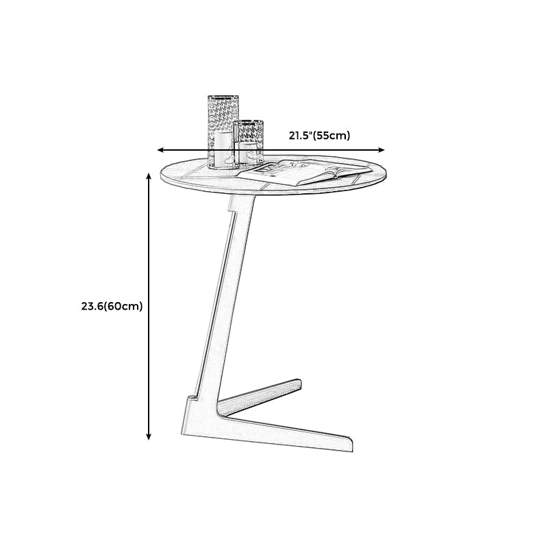 18-inch Pedestal End Table Modern Marble Top Side Table for Living Room Clearhalo 'Coffee & Accent Tables' 'End & Side Tables' 'end_side_table' 'Furniture' 'furniture_end_side_table' 'Living Room Furniture' 5012412
