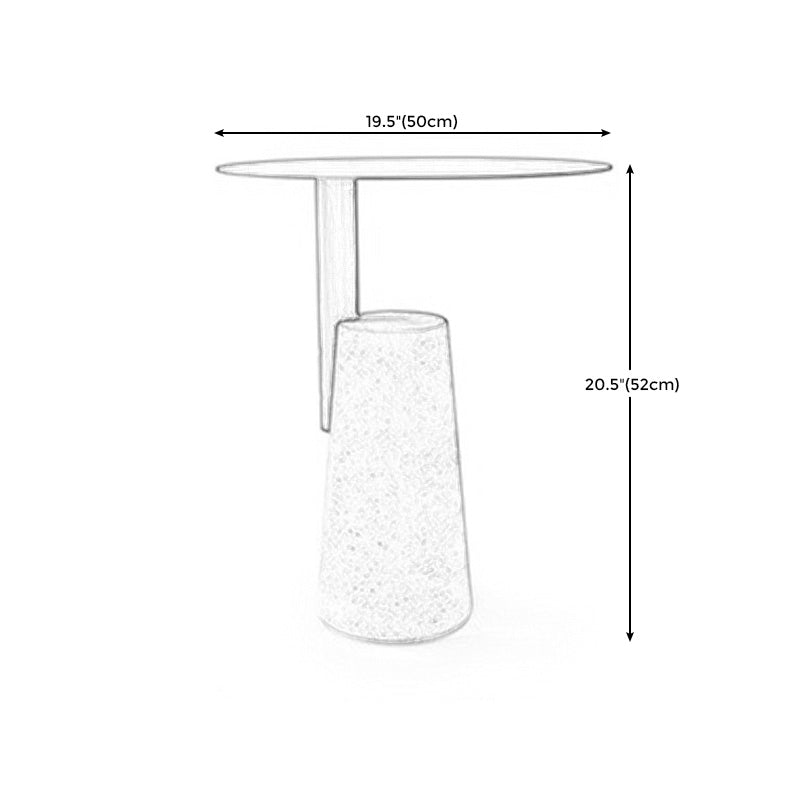 Scandinavian Living Room Metal End Table Concrete Pedestal Sofa Side Table Clearhalo 'Coffee & Accent Tables' 'End & Side Tables' 'end_side_table' 'end_side_tables' 'furn' 'furn_end_side_tables' 'Furniture' 'furniture_end_side_table' 'Living Room Furniture' 5012438